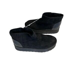 Women Missy Faux Suede Booties Memory Foam Insole Universal Thread Black SZ 9